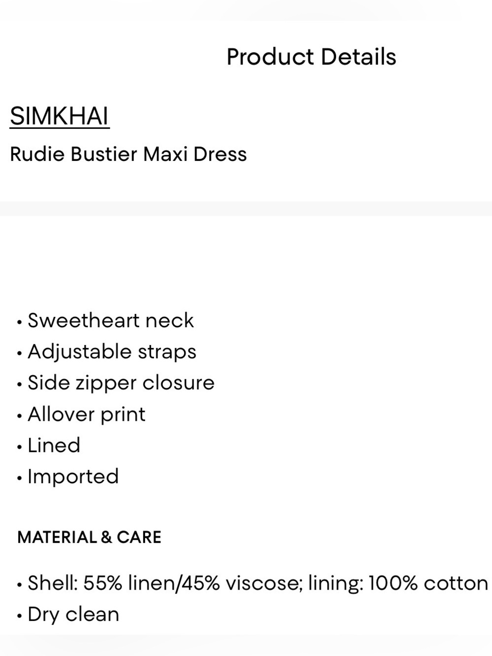 SIMKHAI Rudie Bustier Maxi Dress in Sky Floral - Picture 4 of 8